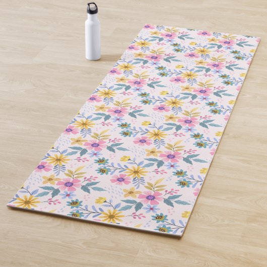 Sweet colorful floral  yogamat (In situ)
