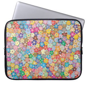 Sweet Colorful Flower Design Laptophoes Laptop Sleeve