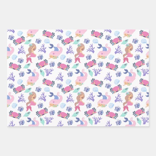 Sweet & Colorful Mermaid Inpakpapier Vel (Voorkant)