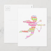 Sweet Colorful Valentijn Cupid Feestdagenkaart (Voorkant / Achterkant)