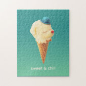Sweet Cone: Smiling Bichon Ice Cream Art Legpuzzel (Verticaal)