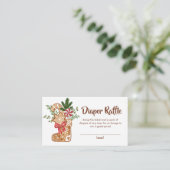 Sweet Cookie Luier Raffle Baby shower Informatiekaartje (Staand voorkant)