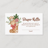 Sweet Cookie Luier Raffle Baby shower Informatiekaartje (Voorkant)