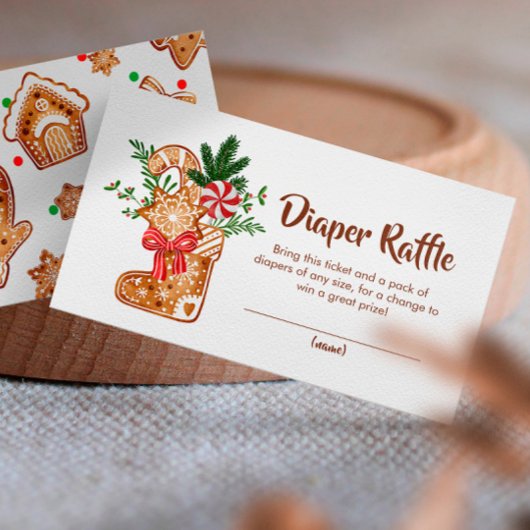 Sweet Cookie Luier Raffle Baby shower Informatiekaartje