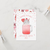 Sweet Cookie Milkshake Classroom Valentijn Kaart (Voorkant / Achterkant in situ)