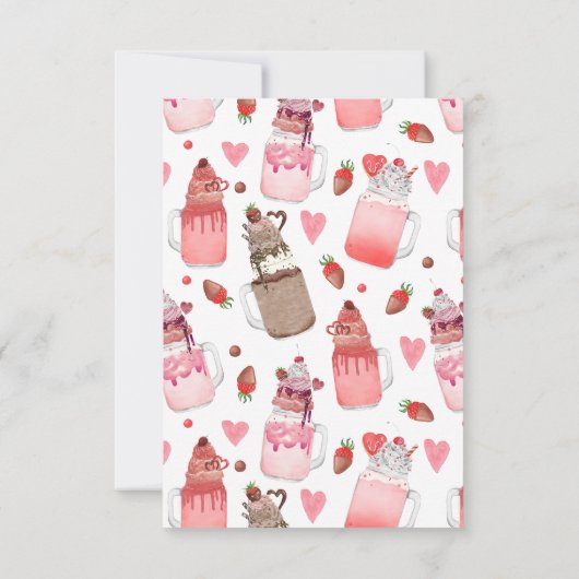 Sweet Cookie Milkshake Classroom Valentijn Kaart (Achterkant)