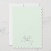 Sweet Coquette Green Bow Stropdas Elegant Baby sho Kaart (Achterkant)