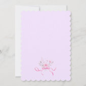 Sweet Coquette Paarse boog Stropdas Elegant Baby s Kaart (Achterkant)