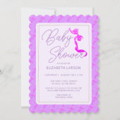 Sweet Coquette Paarse boog Stropdas Elegant Baby s Kaart (Voorkant)