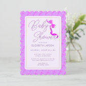 Sweet Coquette Paarse boog Stropdas Elegant Baby s Kaart (Staand voorkant)