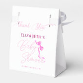 Sweet Coquette Roze Bow Stropdas Elegant Baby show Bedankdoosjes (Achterkant)