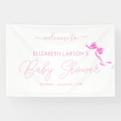 Sweet Coquette Roze Bow Stropdas Elegant Baby show Spandoek (Horizontaal)