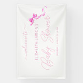 Sweet Coquette Roze Bow Stropdas Elegant Baby show Spandoek (Verticaal)