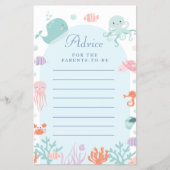 Sweet Coral Reef Advies Kaart Nieuwe Ouders (Voorkant)