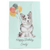  Sweet Corgi Birthday-ballonnen Medium Cadeauzakje (Achterkant)