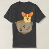 Sweet corgi in de borstzak van het shirt (Design voorkant)