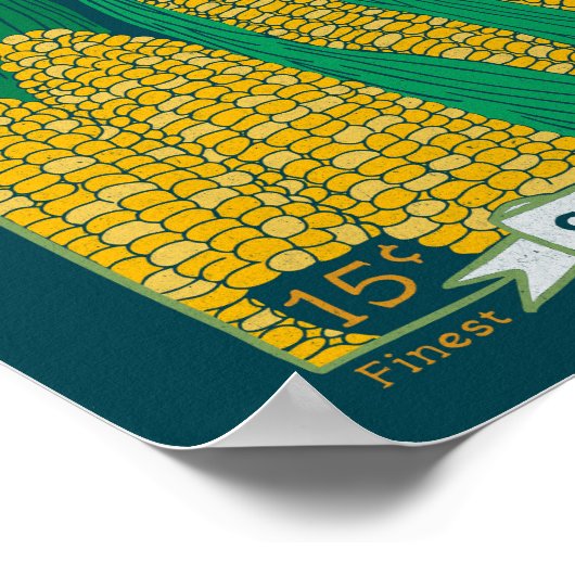 Sweet Corn Seed Packet Poster (rijke marine) (Hoek)