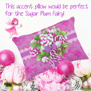 Sweet Cosy Cottage Roze en Paarse Kerstmis Accent Kussen