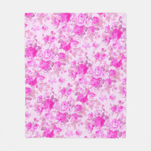 Sweet Cottage Paarse en roze kerst Fleece Deken