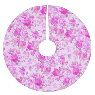 Sweet Cottage Paarse en roze kerst Kerstboom Rok