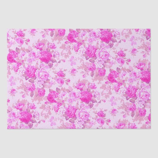 Sweet Cottage Paarse en roze kerst Tissuepapier (Voorkant)