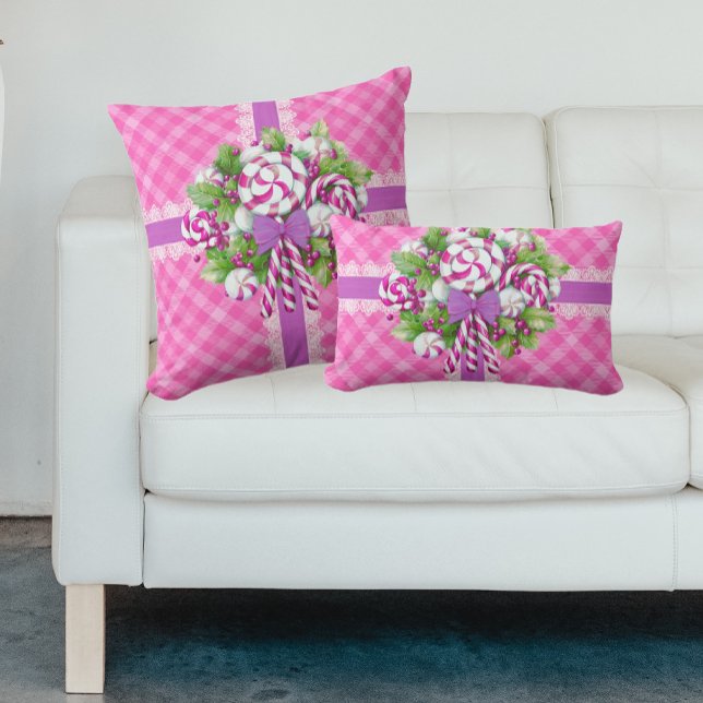 Sweet Cottage Roze en Paarse Kussen (Sweet as candy, these pink and purple pillows come in 3 sizes!)