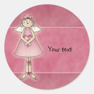 Sweet Country Angel met hart Ronde Sticker