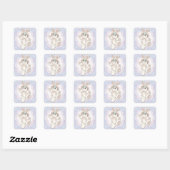 Sweet Country Bunny Vierkante Sticker (Vel)
