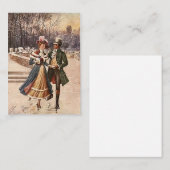 Sweet Couple Skater in kerstseizoen Visitekaartje (Voorkant / Achterkant)