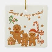 Sweet & Cozy Gingerbread Family Christmas Ornament (Achterkant)