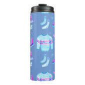 Sweet Cozy Winter Gear Ice Skating Waterverf Thermosbeker (Voorkant)