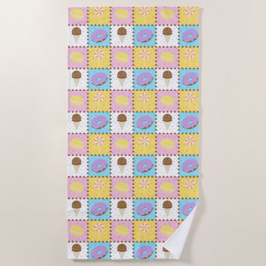 Sweet Cravings Beach Towel Strandlaken (Voorkant)