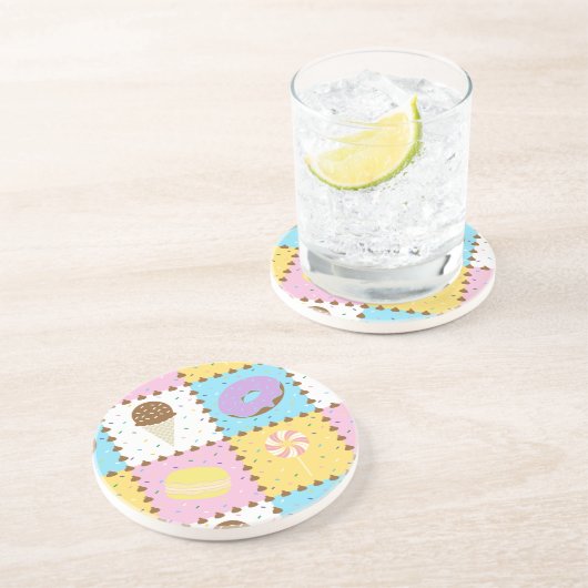 Sweet cravings zandsteen Onderzetter (Zijkant)