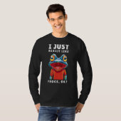 Sweet Crazy Frog Waterverf, ik vind het echt leuk T-shirt (Voorkant volledig)