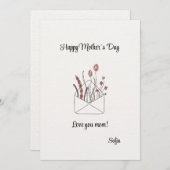 Sweet Cream Moederdag Kaart met Ice Cream Art (Voorkant / Achterkant)