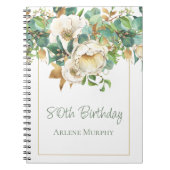 Sweet Cream Rozen 80e verjaardag Notitieboek (Voorkant)