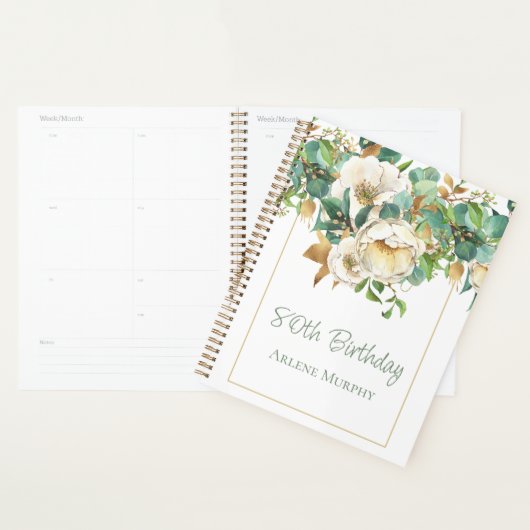 Sweet Cream Rozen 80e verjaardag Planner (Display)