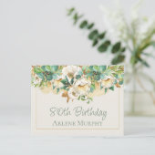 Sweet Cream Rozen 80ste Verjaardag Briefkaart (Staand voorkant)