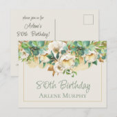 Sweet Cream Rozen 80ste Verjaardag Briefkaart (Voorkant / Achterkant)