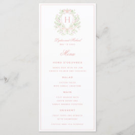 Sweet Crest Monogram 4 Cursus Trouwen Menu