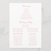 Sweet Crest Monogram Wedding Programma Programmakaart (Achterkant)