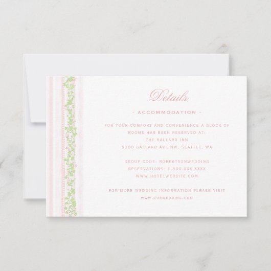 Sweet Crest w / Blush Pink Bow Details Bedankkaart (Voorkant)