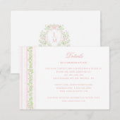 Sweet Crest w / Blush Pink Bow Details Bedankkaart (Voorkant / Achterkant)