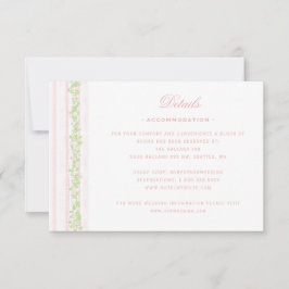 Sweet Crest w / Blush Pink Bow Details Bedankkaart