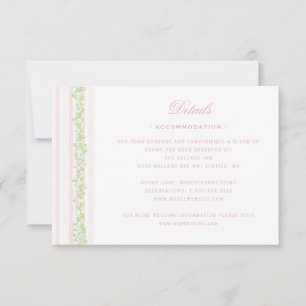 Sweet Crest w / Blush Pink Bow Details Bedankkaart