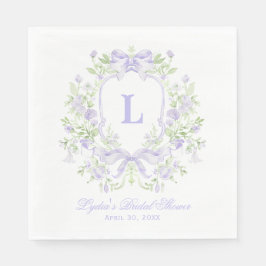 Sweet Crest w/ Lavendelboog Monogram Vrijgezellenf Servet