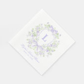 Sweet Crest w/ Lavendelboog Monogram Vrijgezellenf Servet (Hoek)