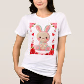Sweet Crochet Bunny & Roses Tri-Blend Shirt (Voorkant)