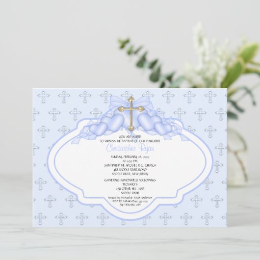 Sweet Cross Baby Baptisme Inname Kaart (Staand voorkant)