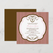 Sweet Cross Roze Baby Girl Baptisme Inname Kaart (Voorkant / Achterkant)